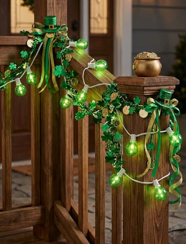 25FT G40 LED Green String Lights Outdoor with 27 Shatterproof Globe Bulbs - color: Clear Green, size: 25Ft