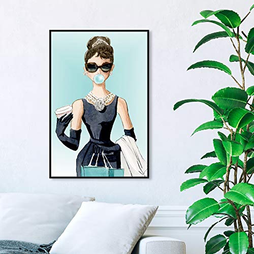 The Oliver Gal Artist Co. Abstract Wall Art Canvas - size: 36"L x 24"W, style: Black Frame