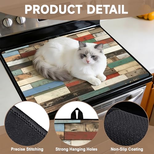 Versatile Stove Guard Mat for Electric Stoves - All-in-One Heat-Resistant Protector Mat, Non-Slip Kitchen Counter Mat 28''x20'' - color: G254392