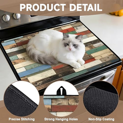 Versatile Stove Guard Mat for Electric Stoves - All-in-One Heat-Resistant Protector Mat, Non-Slip Kitchen Counter Mat 28''x20'' - color: G254392