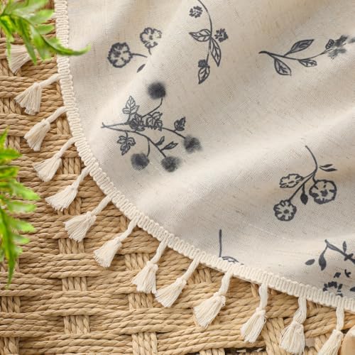 Boho Floral 100% Blackout Curtains 84 Inch 2 Panels Black - color: Blackout Black, size: 52"W x 84"L (Pack of 2)