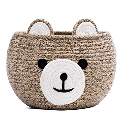CherryNow Baby Basket for Gifts Empty, Cute Bear Design, Light Brown - color: Light Brown, size: 10.5"D x 8.5"H