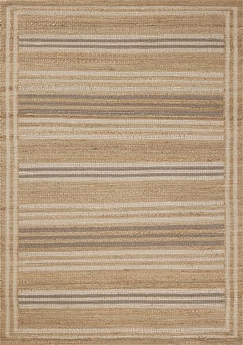 Loloi Chris Loves Julia Judy Natural/Dove 3'-6" x 5'-6" Accent Rug - color: Natural / Dove, size: 3'6" x 5'6" (Rectangular)
