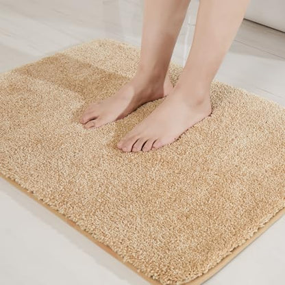 COSYHOMEER Extra Thick Bath Rugs for Bathroom Non Slip Bath Mat 16x24 Beige - color: Beige, size: 1'4" X 2' (Rectangular)