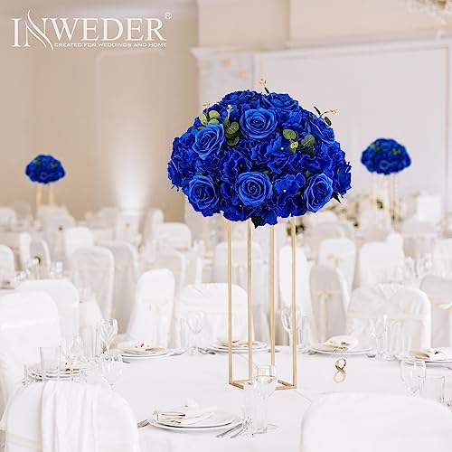 Royal Blue Flowers Balls Centerpieces: 15.7in Diam, Set of 10 - color: Royal Blue, size: 15.7" Diam - 10 PCS
