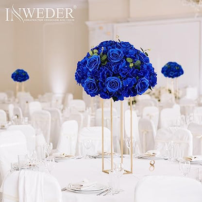 Royal Blue Flowers Balls Centerpieces: 15.7in Diam, Set of 10 - color: Royal Blue, size: 15.7" Diam - 10 PCS