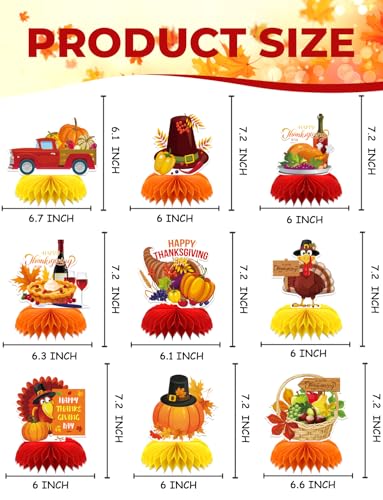 Thanksgiving Table Decorations, Fall Table Decorations for Autumn Harvest - style: Thanks Day