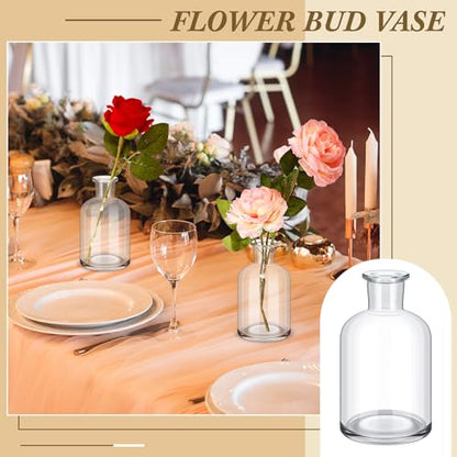 Lallisa 54 Pcs 3.15 Inches Small Glass Bud Vases Bulk Mini, Clear - color: Transparent, size: 3.15 Inches