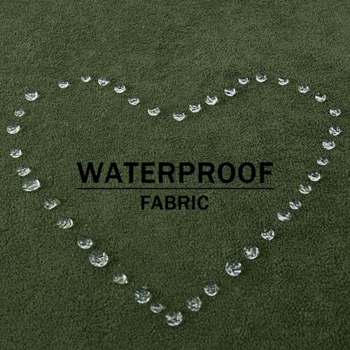 Kevin Textile Soft Waterproof 16x24 Lumbar Pillow Cover 1 Pack, Moss Green - color: Moss Green, size: 24" x 16" (Pack of 1)