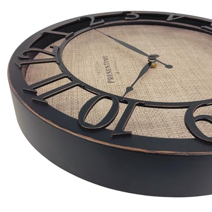 Presentime 13" Farmhouse Series Wall Clock - color: Oil Rubbed Antique Bronze, size: 13 inch
