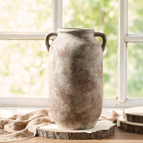 Vanselia Ceramic Flower Vase Home Table Decor Living Room Farmhouse 12 in - color: 12" Retro