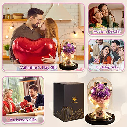 Birthday Gifts for Women, Christmas Day Roses Gifts for Women - color: Purple