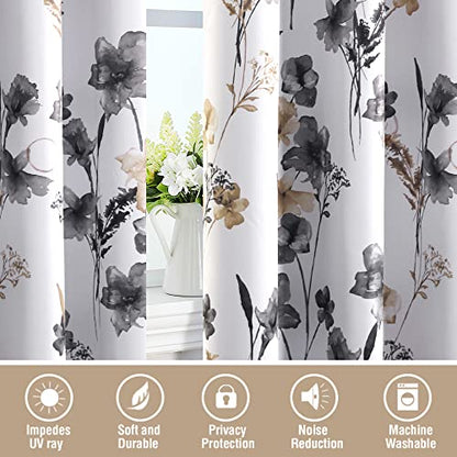 H.VERSAILTEX 100% Blackout Curtains 96 Inches for Living Room, Grey/Taupe - color: Grey/Taupe, size: 52"W x 96"L (Pack of 2)