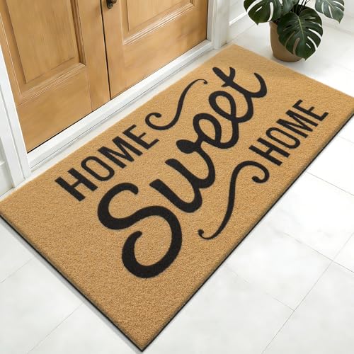 OLANLY Front Door Mat 71x34, Low Profile Doormat (Home Sweet Home) - size: 71" X 34"