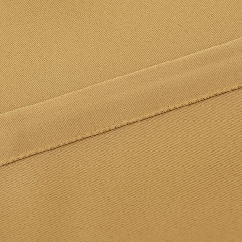 INLINAS Blackout Curtains with Sheer Overlay, Gold, 52x108 Inches - color: Gold, size: 52"W x 108"L (Pack of 2)