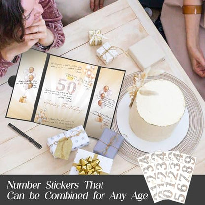 Black Gold Birthday Party Decoration 18"x12" Guest Sign in Book Alternative - color: Black