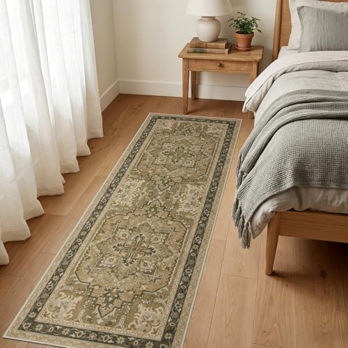 Joydeco Runners for Hallways Entryway, 2x6 Kitchen Rugs Non Slip Washable - color: Beige&gray&brown, size: 2' x 6' (Rectangular)