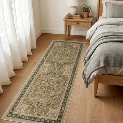 Joydeco Runners for Hallways Entryway, 2x6 Kitchen Rugs Non Slip Washable - color: Beige&gray&brown, size: 2' x 6' (Rectangular)