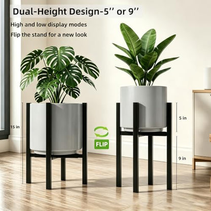 Adjustable Metal Plant Stand Indoor, Expandable 9 to 15 Inch Pot Holder