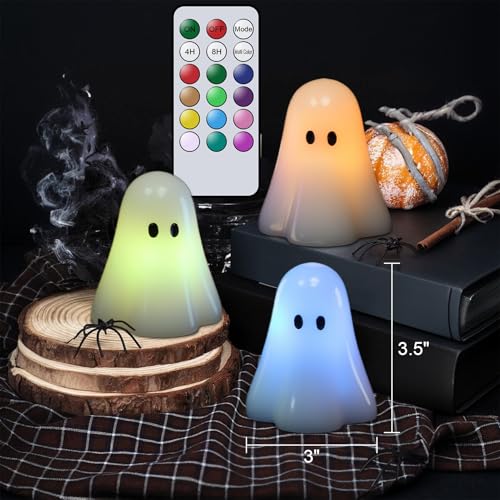 Wondise Halloween Flameless Candles Color Changing with Remote Timer - color: 4-Multiple Color
