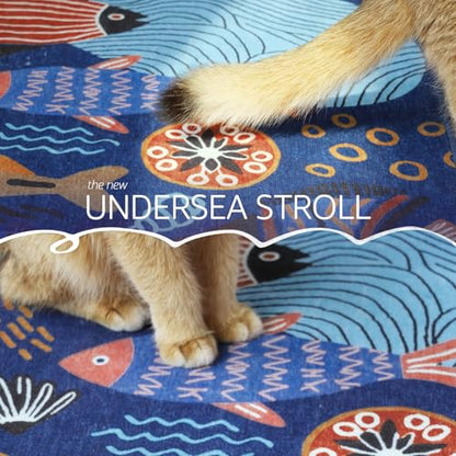 jinchan 2x3 Coastal Area Rug Washable Kids Rug Colorful Ocean Fish Mat Blue - color: Undersea Stroll Navy Blue, size: 2' x 3' (Rectangular)