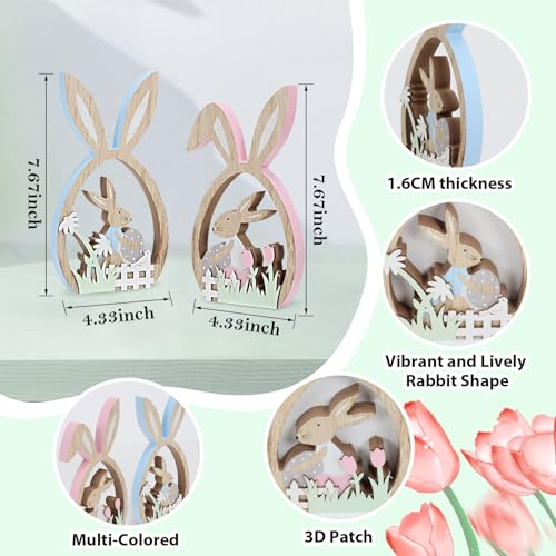 Antizz 2Pcs Easter Decorations for the Home Farmhouse Rustic