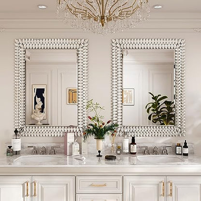 Kelly Miller 30"x40" Jeweled Luxury Rectangle Decorative Wall Mirror - size: 40"L x 30"W