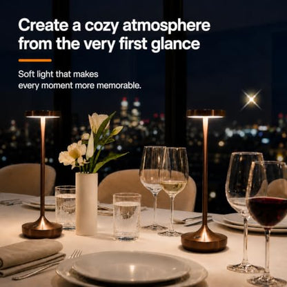 Brown Cordless Table Lamps, Rechargeable 6000mAh, 72H Runtime, Waterproof - color: Brown