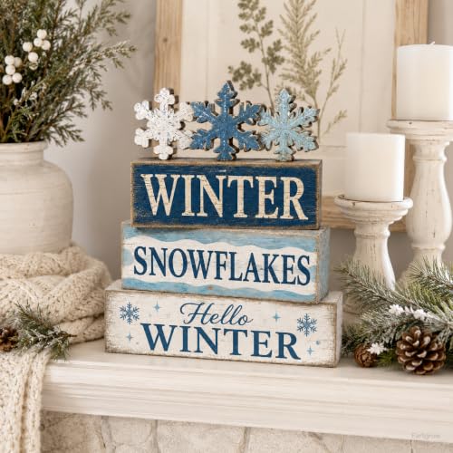 Christmas Decorations Indoor, 4pcs Christmas Winter Snowflakes Home Decor - style: Snowflakes