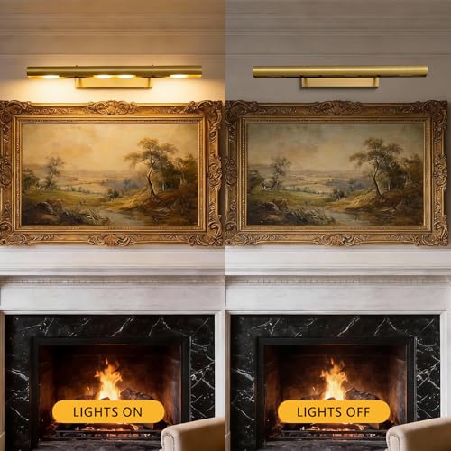 30 inch Hardwired Picture Light for Wall Brass Picture Lighting - color: Brass, size: 30in