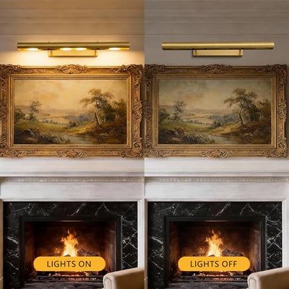 30 inch Hardwired Picture Light for Wall Brass Picture Lighting - color: Brass, size: 30in