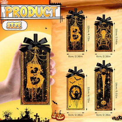 Britimes Halloween Ghost Tiered Tray Decor, 4 Pack, Wooden Table Sign - style: Tarot Boo