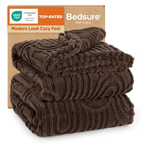 Bedsure GentleSoft Fleece King Size Blanket for Bed - Super Soft & Cozy, Fluffy Blankets for Women & Girls, Ideal for Sofa & Couch, Dark Brown, 108x90 Inches - color: Dark Brown, size: King (108" x 90")