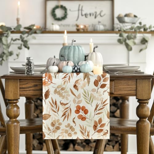 Artoid Mode 210 GSM Fall Table Runner Home Party Decor 13x90 Inch - size: 13" x 90", Table Runner