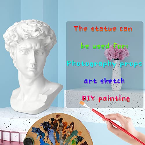 Norrclp 11in Greek Statue of David, Classic Roman Head Bust - color: David-11in