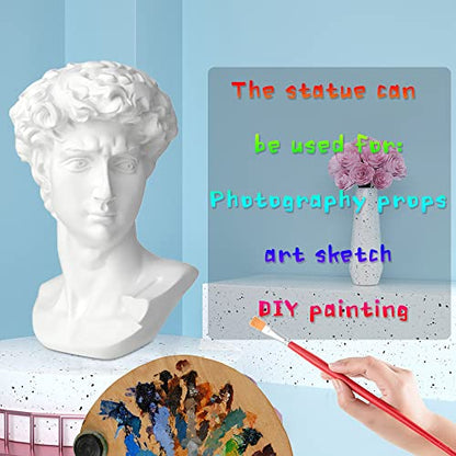 Norrclp 11in Greek Statue of David, Classic Roman Head Bust - color: David-11in