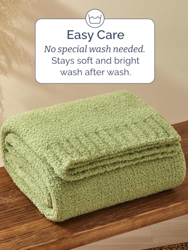 Sage Throw Blanket - Soft Throw Blanket - Cozy Knitted Blanket - 50x60 - color: 04 - Sage