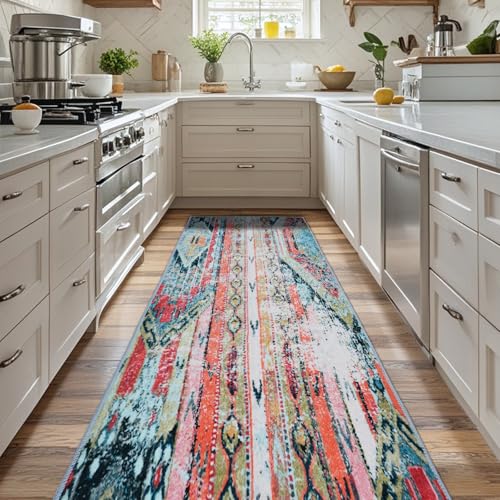 Area Rug 2x6 Hallway Runner Rugs,Non Slip Machine Washable Hallway Runner Rug Soft Bedroom Rug, Low PileLightweight Rugs for Entryway, Hallway, Kitchen and Corridor - color: Inspire Graffiti, size: 2' x 6' (Rectangular)