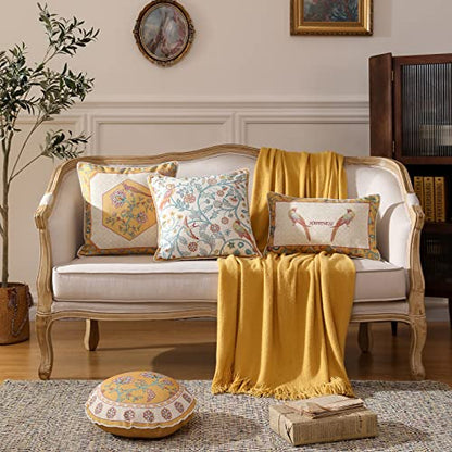 patdrea French Linen Throw Pillow Cover,18"x18",Set of 2-Magnolia A - color: Magnolia a, size: 18" x 18" (Pack of 2)
