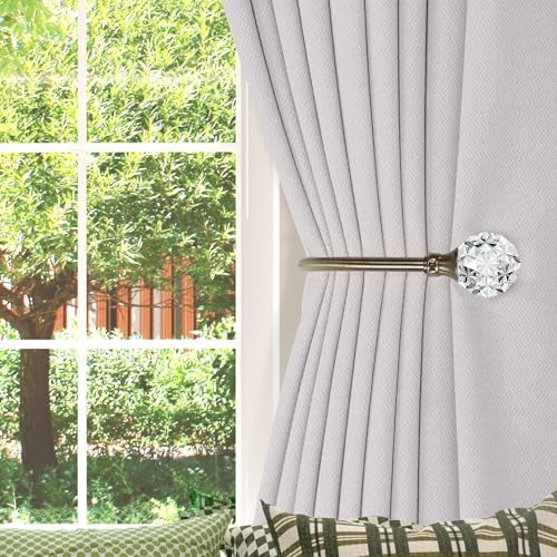 Groleca U Shaped Metal Curtain Holdbacks, Curtain Tiebacks, Antique Brass - color: Antique Brass