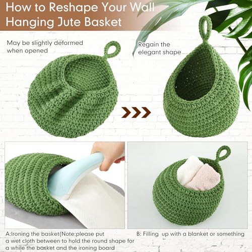 Honeydak 3 Hanging Baskets, Sage Green Mix, Classic Teardrop - color: Sage Green Mix, style: Classic Teardrop