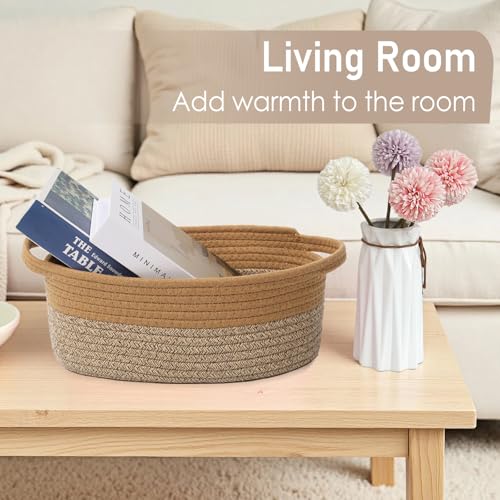 JMvicyroam Small Woven Basket, Empty Gift Basket, Jute&Brown/1 Pack - color: Jute&Brown, size: 1 Pack