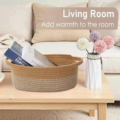 JMvicyroam Small Woven Basket, Empty Gift Basket, Jute&Brown/1 Pack - color: Jute&Brown, size: 1 Pack