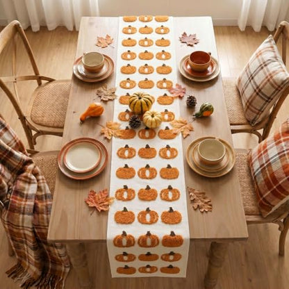 Artoid Mode 3D Chain Embroidery Soft Fall Table Runner 13x72 Inch