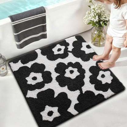 LUMI Square Bathroom Rug 26x26, Soft Absorbent Bath Mat, Non Slip - color: Dove Gray, size: 26"x26"