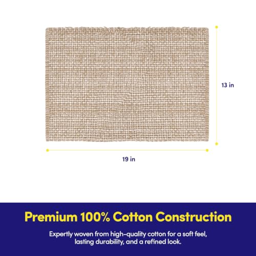 Sweet Home Collection 100% Cotton Placemats for Dining Room Rectangle Two Tone Woven Fabric 13" x 19" Soft Durable Table Mat Set, Set of 4, Taupe - color: Taupe, size: Rectangle 13" x 19"