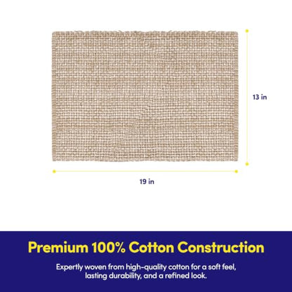 Sweet Home Collection 100% Cotton Placemats for Dining Room Rectangle Two Tone Woven Fabric 13" x 19" Soft Durable Table Mat Set, Set of 4, Taupe - color: Taupe, size: Rectangle 13" x 19"