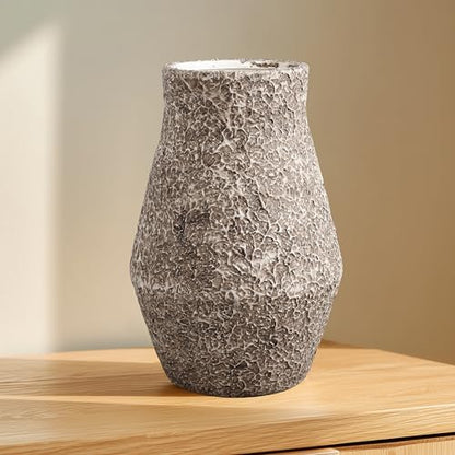 Brown Ceramic Vase, Terracotta Flower Vases, 11 Inch - color: Rustic Brown, size: 11 inch