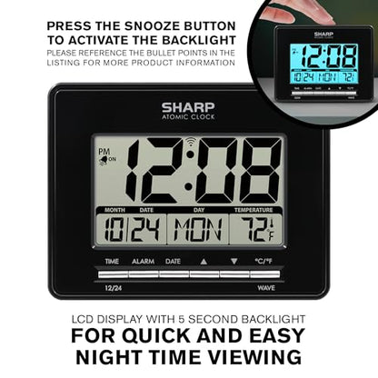 Sharp Atomic Digital Alarm Clock