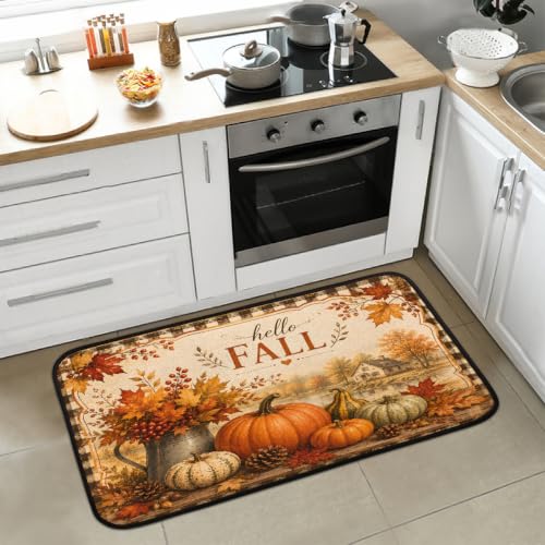 Fall Kitchen Rug Non-Slip Indoor Carpet Absorbent Welcome Mat - color: B:b-10